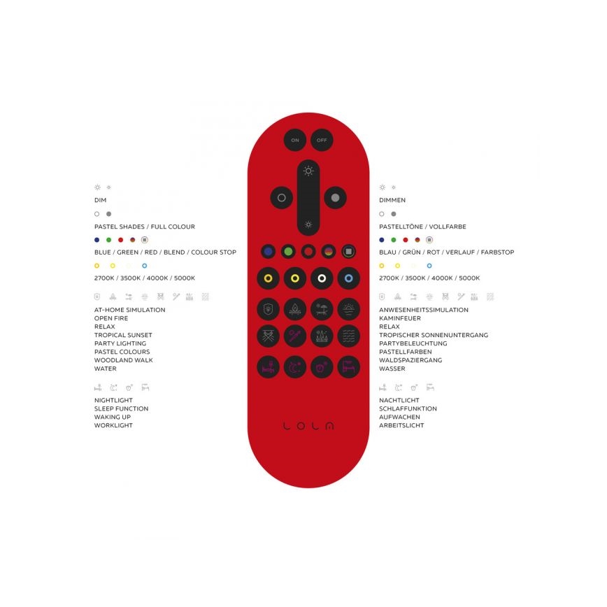 Leuchten Direkt 14743-16 - LED RGB Hämardatav laevalgusti JUPI LED/28W/230V Tuya 2700-5000K + Pult