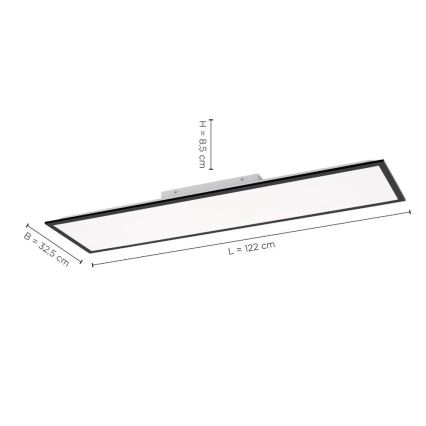 Leuchten Direkt 14757-18 - LED Hämardatav pinnale paigaldatav paneel FLAT LED/36W/230V 2700-5000K must + pult