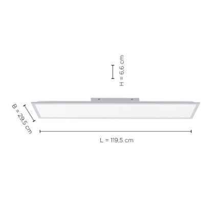 Leuchten Direkt 14757-21- LED Hämardatav pinnale paigaldatav paneel FLAT LED/36W/230V 2700-5000K hõbe + pult