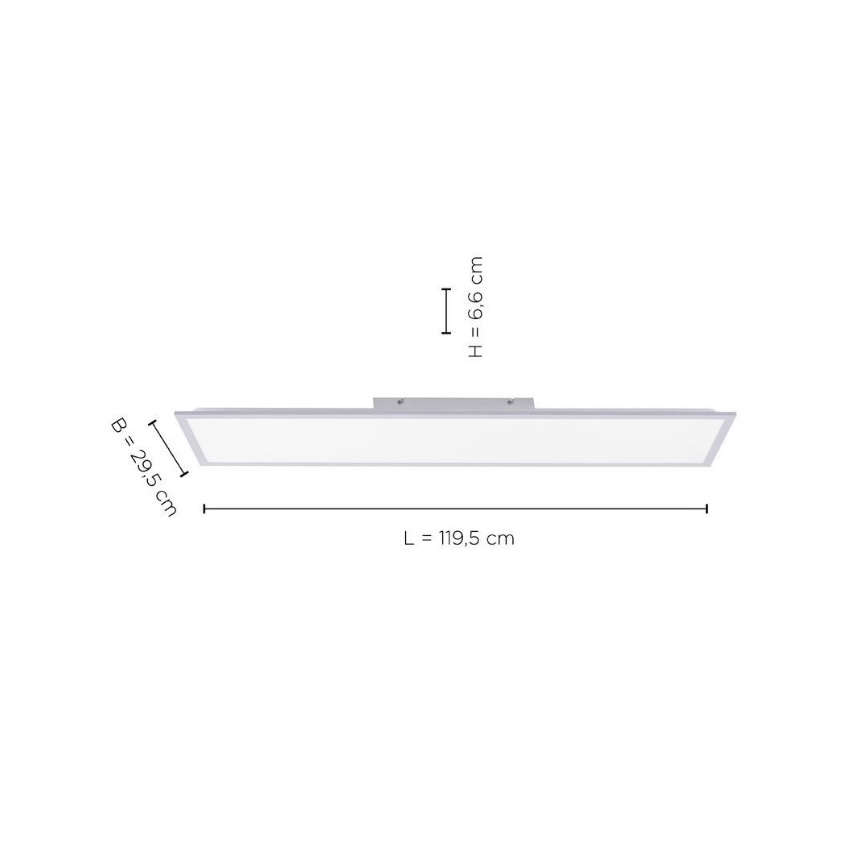 Leuchten Direkt 14757-21- LED Hämardatav pinnale paigaldatav paneel FLAT LED/36W/230V 2700-5000K hõbe + pult