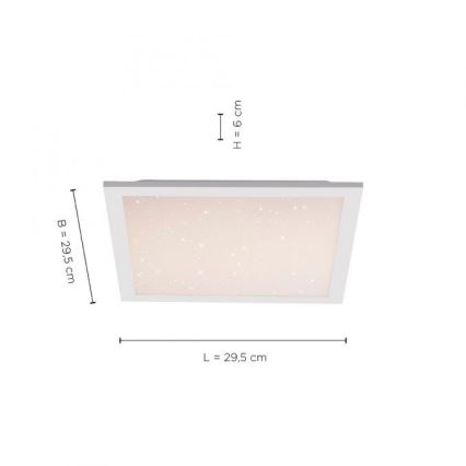 Leuchten Direkt 14760-16 - LED Hämardatav laevalgusti STARRYFLAT LED/20W/230V 2700-5000K + Pult