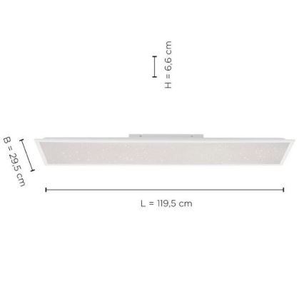 Leuchten Direkt 14762-16 - LED Hämardatav valgusti STARRYFLAT LED/36W/230V + pult