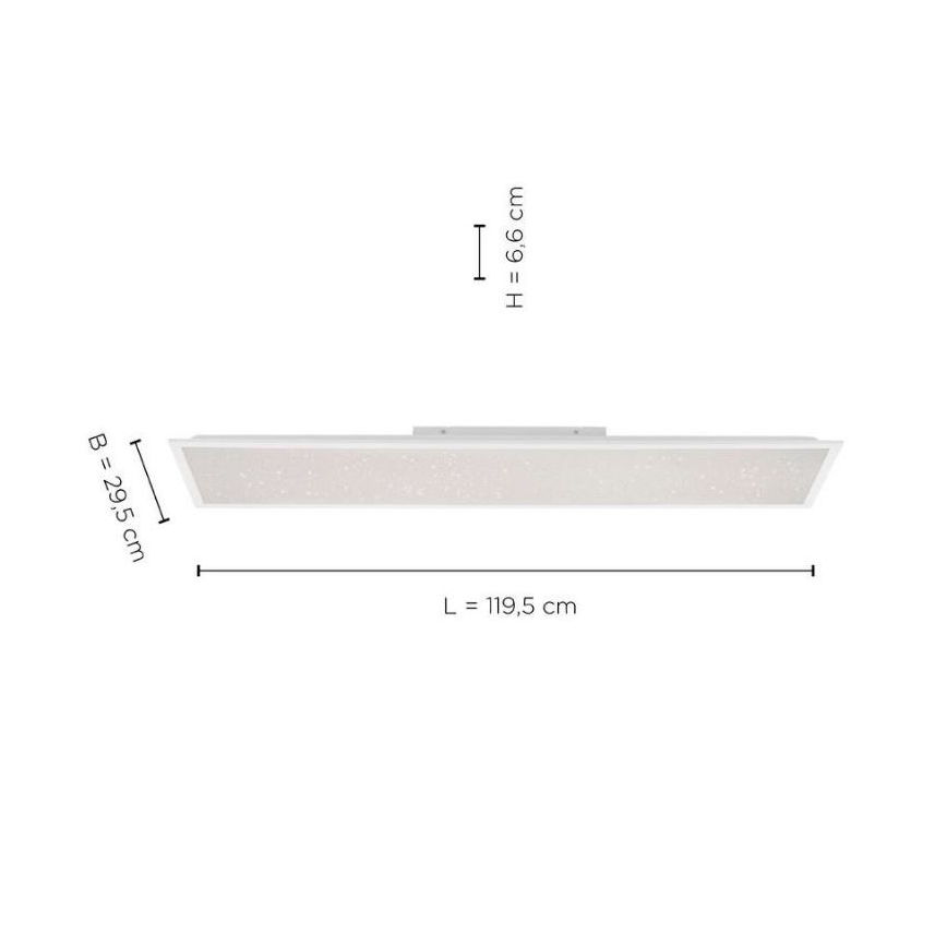 Leuchten Direkt 14762-16 - LED Hämardatav valgusti STARRYFLAT LED/36W/230V + pult