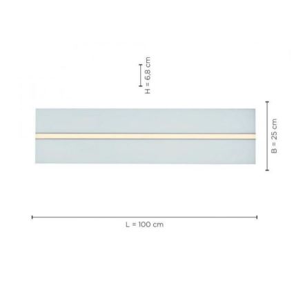 Leuchten Direkt 14854-16 - LED Hämardatav laevalgusti EDGING LED/30W/230V 2700-5000K + pult