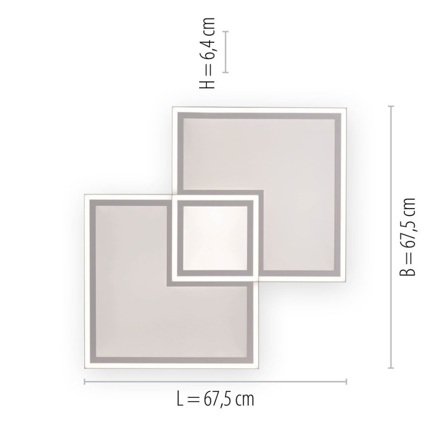 Leuchten Direkt 14855-16-LED Hämardatav laevalgusti EDGING LED/51W/230V 2700 - 5000K+ pult