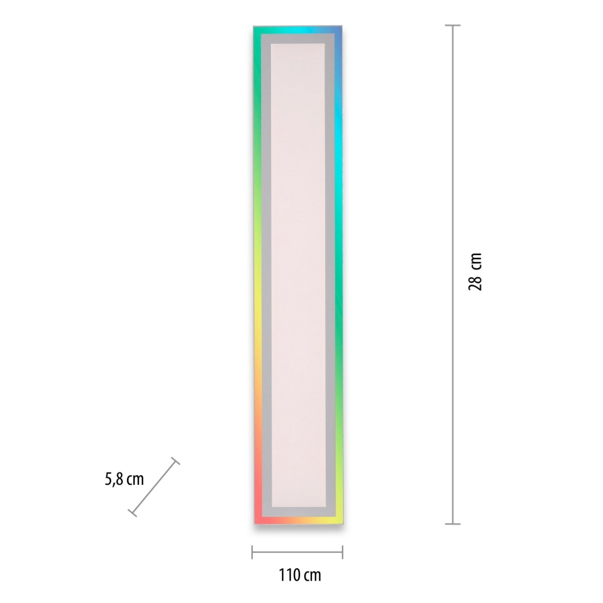 Leuchten Direkt 1490116-LED RGB Hämardatav laevalgusti EDGING LED/24W/230V+kaugjuhtimispult