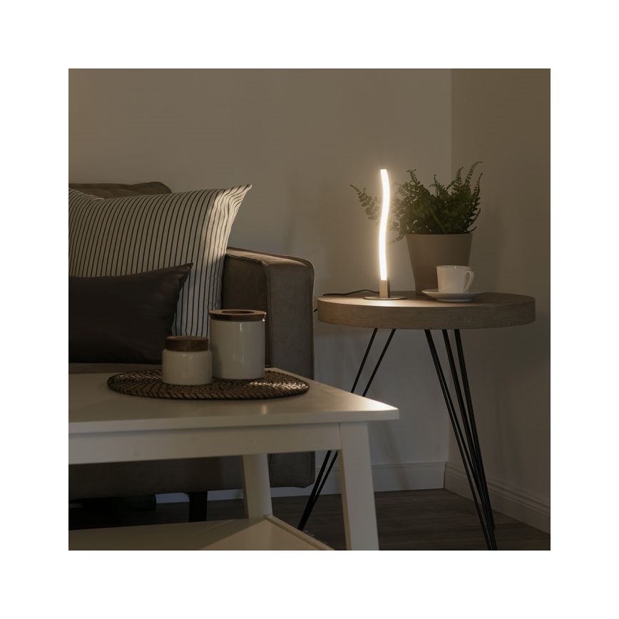 Leuchten Direkt 15128-55 - LED Laualamp WAWE LED/3W/230V matt kroom