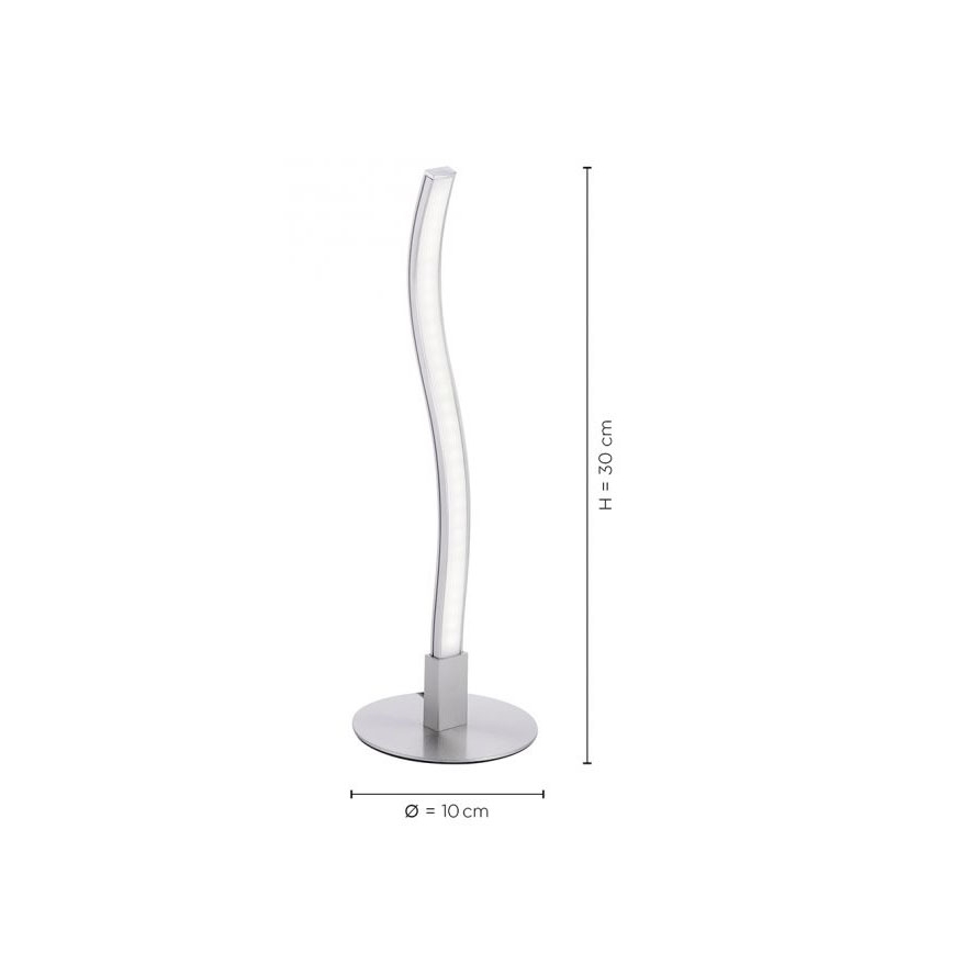 Leuchten Direkt 15128-55 - LED Laualamp WAWE LED/3W/230V matt kroom