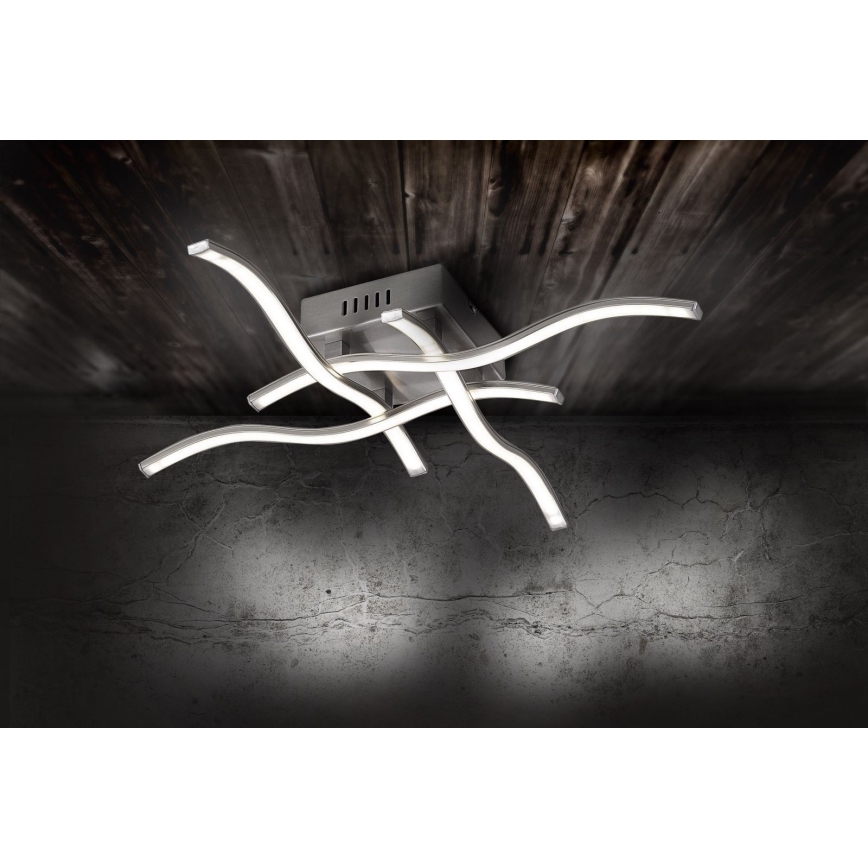 Leuchten Direkt 15131-55 - LED  Pinnale kinnitatav lühter WAWE 4xLED/4,6W/230V matt kroom