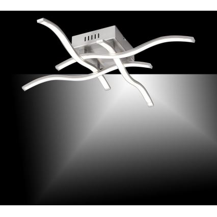 Leuchten Direkt 15131-55 - LED  Pinnale kinnitatav lühter WAWE 4xLED/4,6W/230V matt kroom