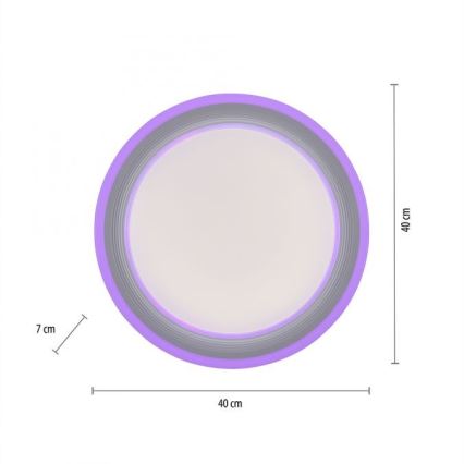 Leuchten Direkt 15152-16 - LED RGBW Hämardatav laevalgusti SPHERIC LED/18W/230V + kaugjuhtimispult