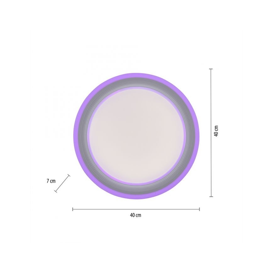 Leuchten Direkt 15152-16 - LED RGBW Hämardatav laevalgusti SPHERIC LED/18W/230V + kaugjuhtimispult