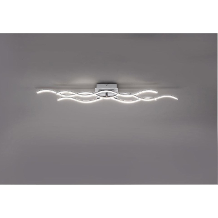 Leuchten Direkt 15166-55 - LED Pinnale kinnitatav lühter WAWE LED/28W/230V matt kroom