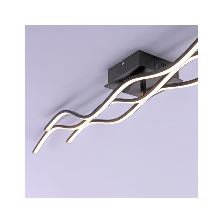 Leuchten Direkt 15167-18-LED Pinnale kinnitatav lühter WAWE 2xLED/12,5W/230V+1xLED/17W must