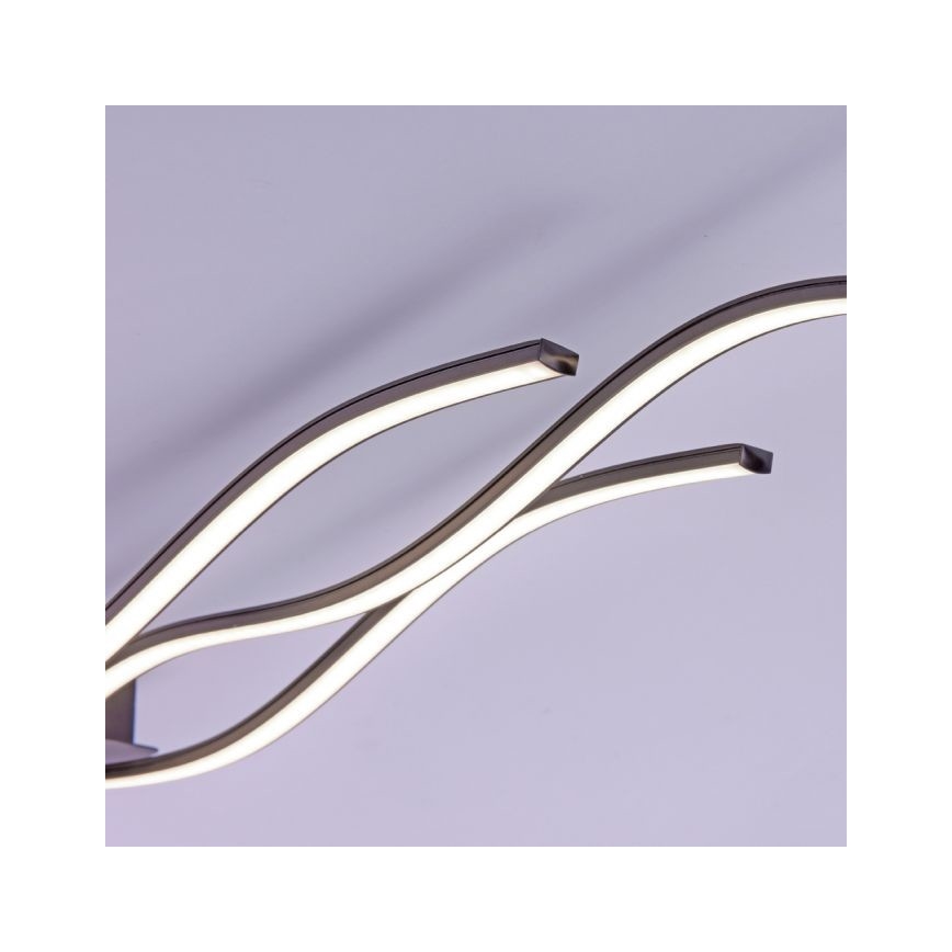 Leuchten Direkt 15167-18-LED Pinnapealne laelamp WAWE 2xLED/12,5W/230V+LED/17W must