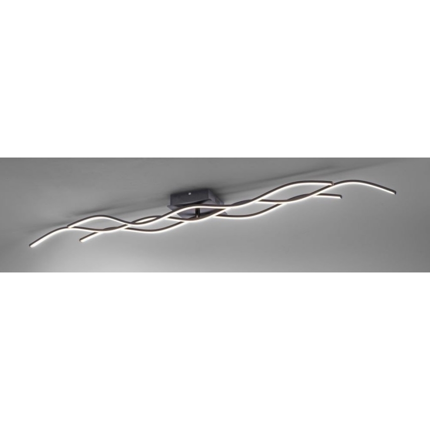 Leuchten Direkt 15167-18-LED Pinnapealne laelamp WAWE 2xLED/12,5W/230V+LED/17W must