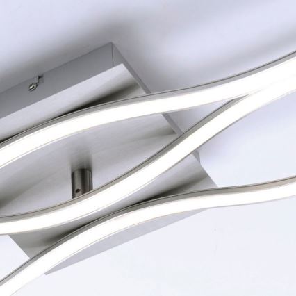 Leuchten Direkt 15167-55 - LED pinnapealne laelamp WAWE 2xLED/12,5W/230V+LED/17W mattkroom