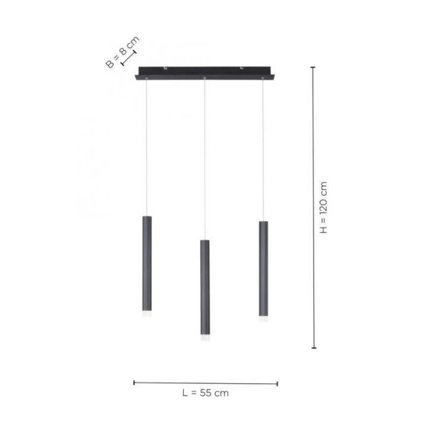 Leuchten Direkt 15203-18 - LED Lühter 3xLED/4,8W/230V must