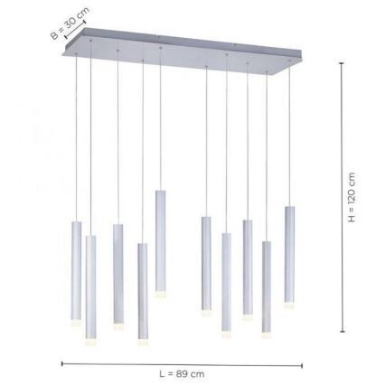 Leuchten Direkt 15206-95 - LED Lühter BRUNO 10xLED/4,8W/230V