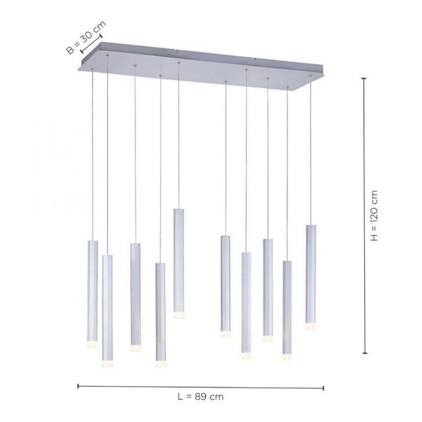 Leuchten Direkt 15206-95 - LED Lühter BRUNO 10xLED/4,8W/230V