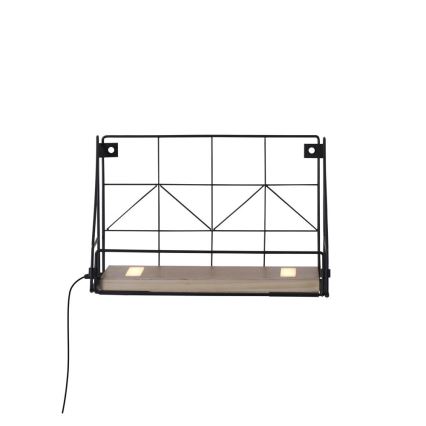 Leuchten Direkt 15276-18 - Shelf koos LED valgustusega BOARD 2xLED/1,75W/230V 30 cm eukalüpt