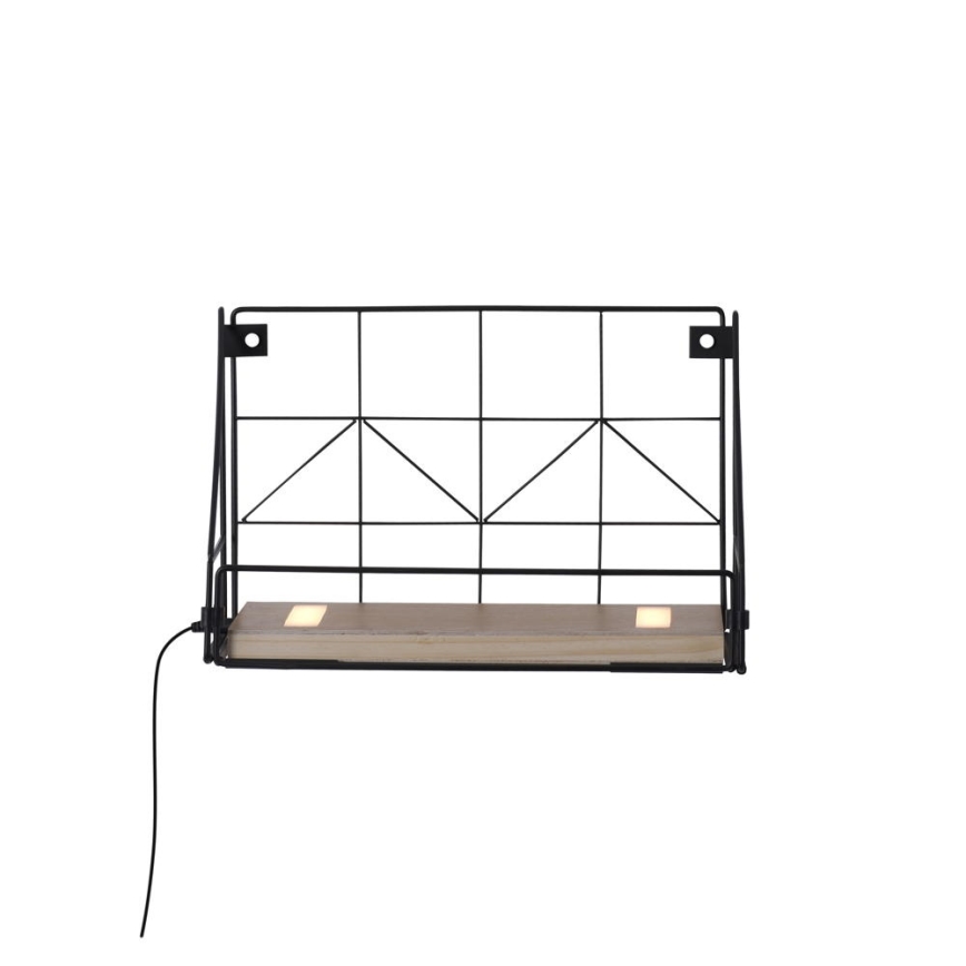 Leuchten Direkt 15276-18 - Shelf koos LED valgustusega BOARD 2xLED/1,75W/230V 30 cm eukalüpt