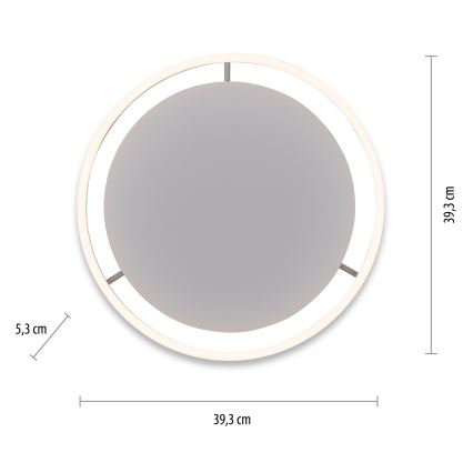 Leuchten Direkt 15391-95 - LED Hämardatav laevalgusti RITUS LED/20W/230V matt kroom