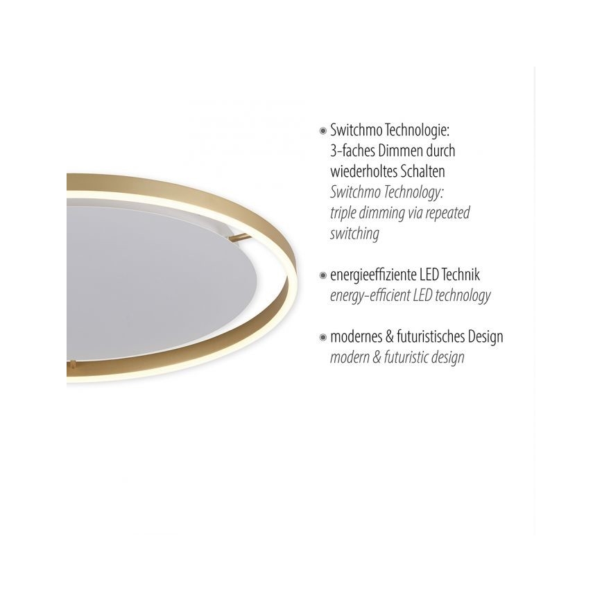 Leuchten Direkt 15392-60 - LED Hämardatav laevalgusti RITUS LED/28W/230V messing