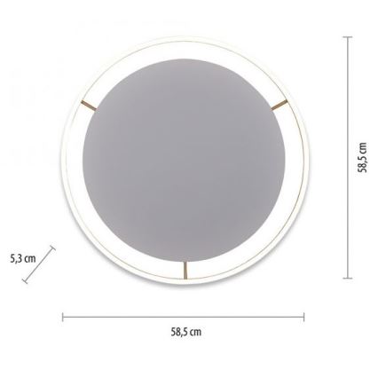 Leuchten Direkt 15392-60 - LED Hämardatav laevalgusti RITUS LED/28W/230V messing