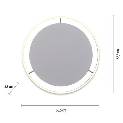 Leuchten Direkt 15392-95 - LED Hämardatav laevalgusti RITUS LED/30W/230V matt kroom