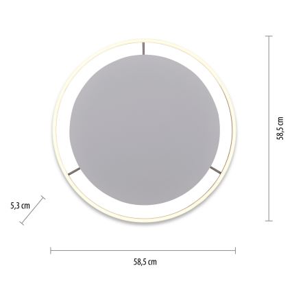 Leuchten Direkt 15392-95 - LED Hämardatav laevalgusti RITUS LED/30W/230V kroom