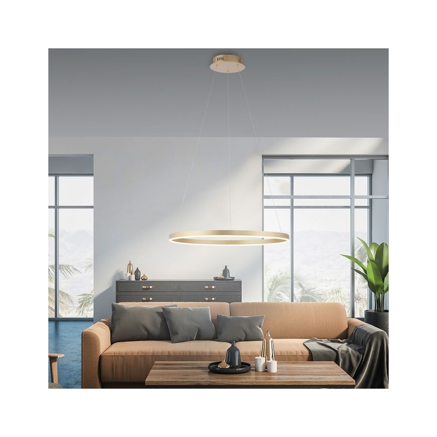 Leuchten Direkt 15394-60 - LED Hämardatav lühter RITUS LED/28W/230V messing