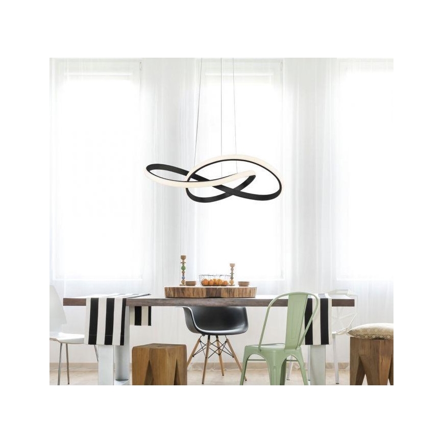 Leuchten Direkt 15402-18-LED Hämardatav lühter MARIA LED/25W/230V must