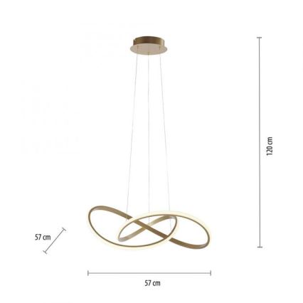 Leuchten Direkt 15402-60 - LED Hämardatav lühter MARIA LED/25W/230V