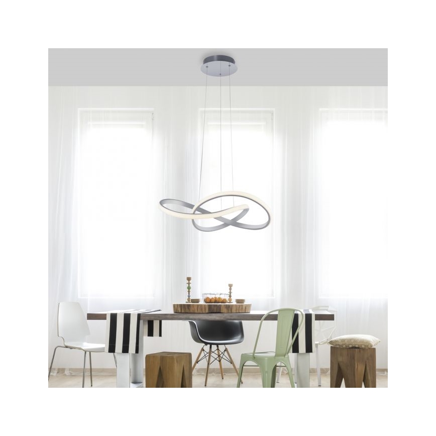 Leuchten Direkt 15402-95-LED Hämardatav lühter MARIA LED/25W/230V matt kroom