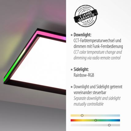 Leuchten Direkt 15556-18 - RGBW Hämardatav laevalgusti GALACTICA LED/32W/230V 2700-5000K + kaugjuhtimispult