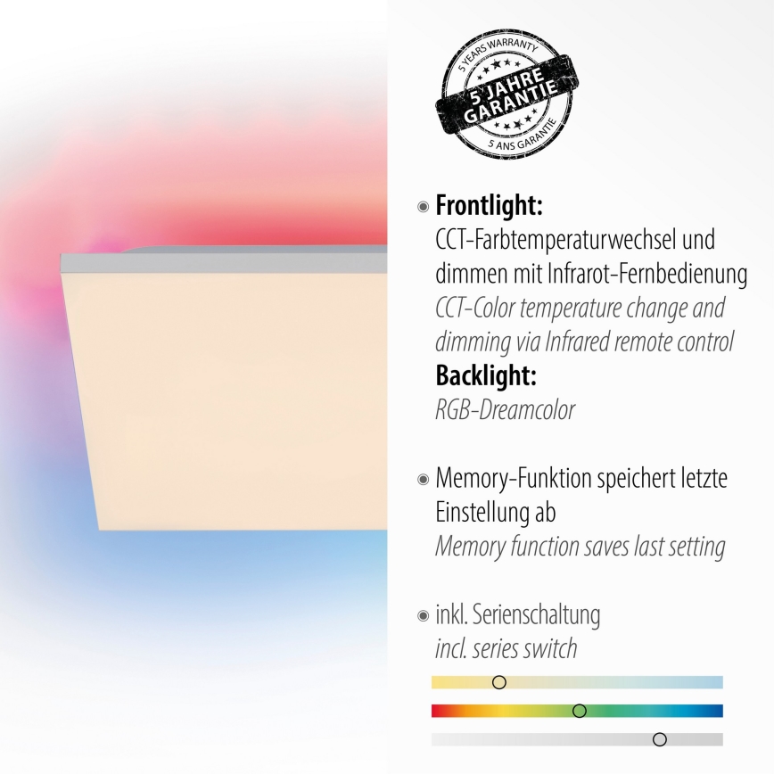 Leuchten Direkt 15561-16-LED RGB Hämardatav laevalgusti CONRAD LED/27W/230V+ pult