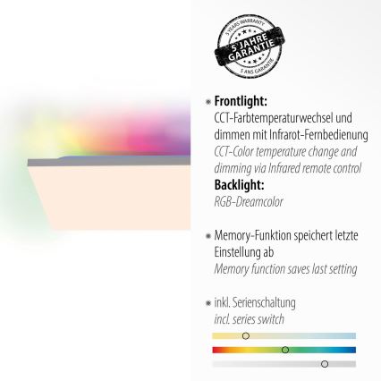 Leuchten Direkt 15562-16-LED RGB Hämardatav laevalgusti CONRAD LED/35W/230V+ pult