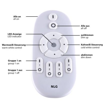 Leuchten Direkt 15571-16 - LED Hämardatav laevalgusti FLAT LED/23,5W/230V 2700-5000K + Pult