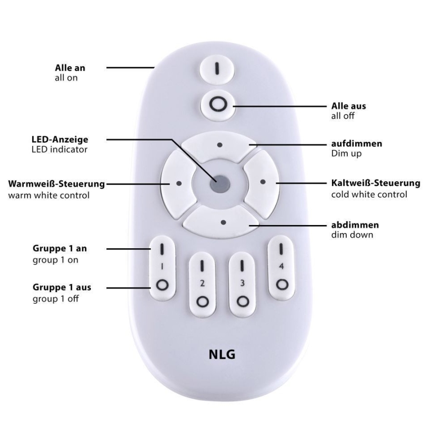 Leuchten Direkt 15571-16 - LED Hämardatav laevalgusti FLAT LED/23,5W/230V 2700-5000K + Pult