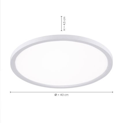 Leuchten Direkt 15571-16 - LED Hämardatav laevalgusti FLAT LED/23,5W/230V 2700-5000K + Pult