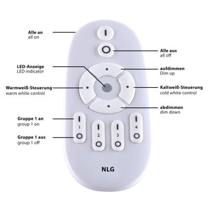 Leuchten Direkt 15571-18 - LED Hämardatav laevalgusti FLAT LED/23,5W/230V 2700-5000K + Pult