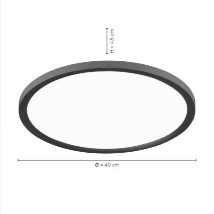 Leuchten Direkt 15571-18 - LED Hämardatav laevalgusti FLAT LED/23,5W/230V 2700-5000K + Pult