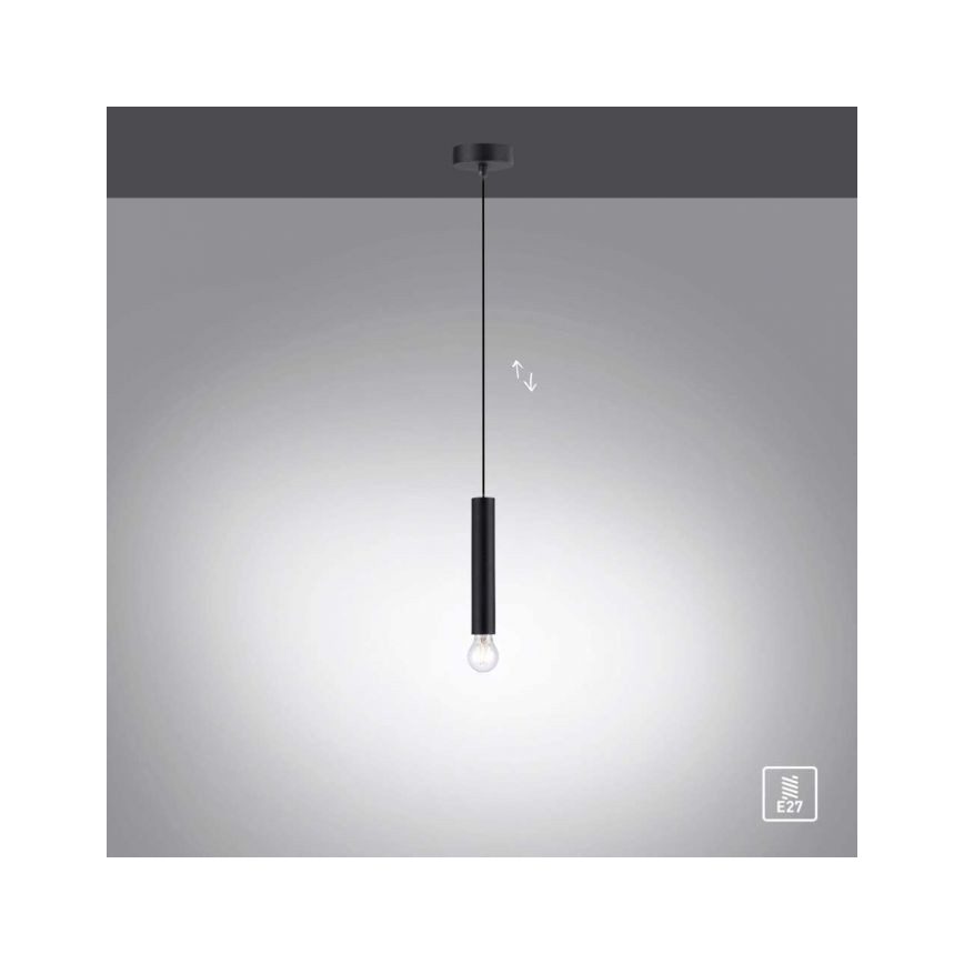 Leuchten Direkt 15617-18 - Lühter BRUNA 1xE27/60W/230V must