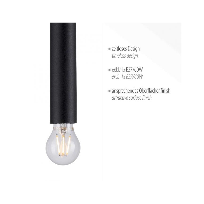 Leuchten Direkt 15617-18 - Lühter BRUNA 1xE27/60W/230V must