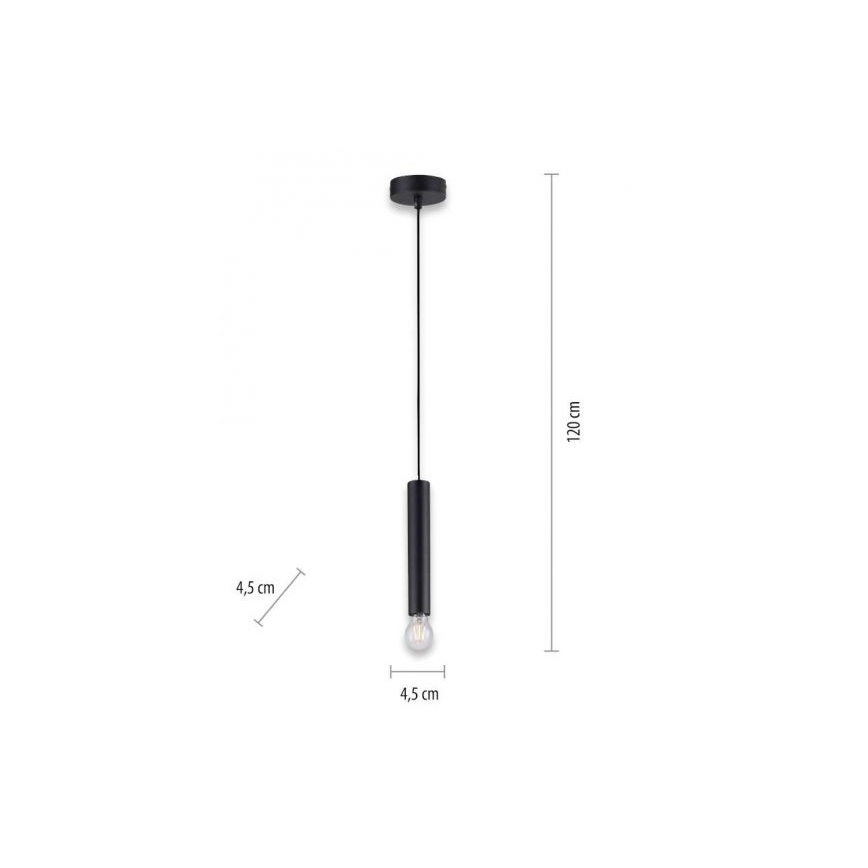 Leuchten Direkt 15617-18 - Lühter BRUNA 1xE27/60W/230V must