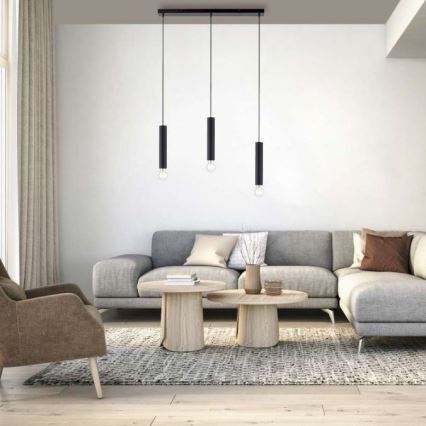 Leuchten Direkt 15618-18 - Lühter BRUNA 3xE27/60W/230V must