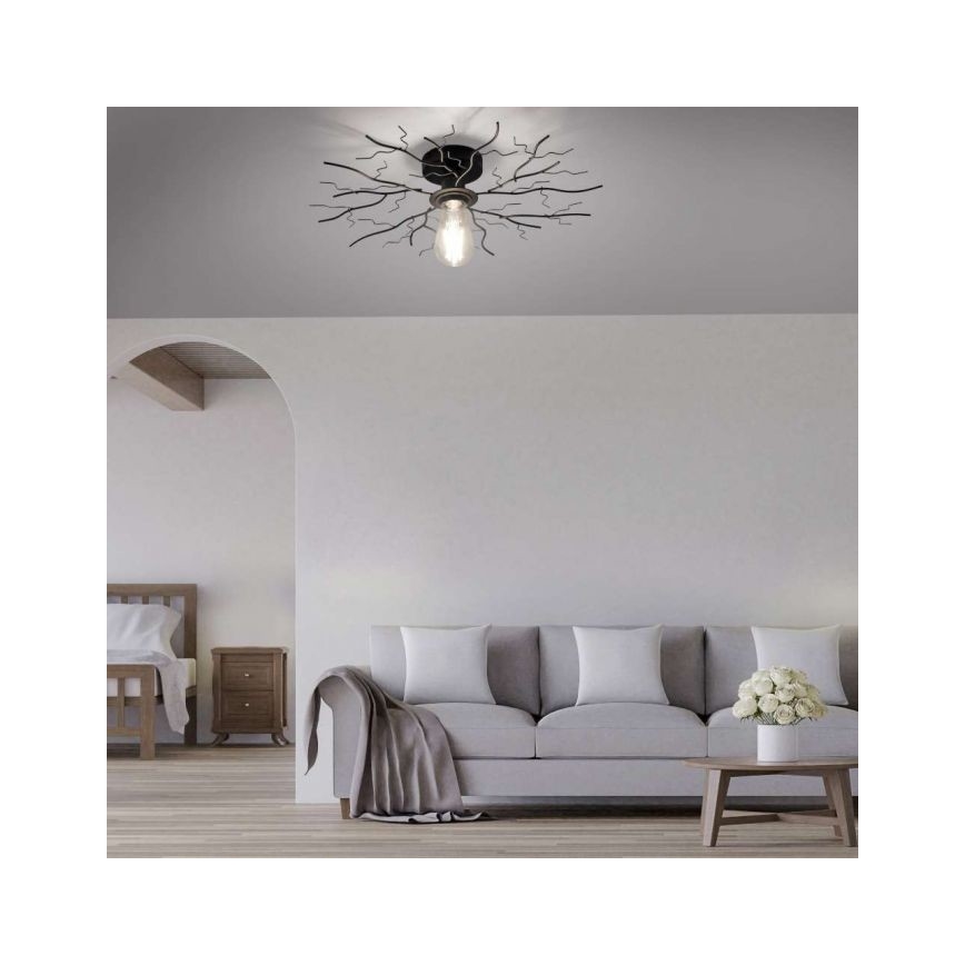 Leuchten Direkt 15638-18 - Pinnale kinnitatav lühter LIMB 1xE27/40W/230V must