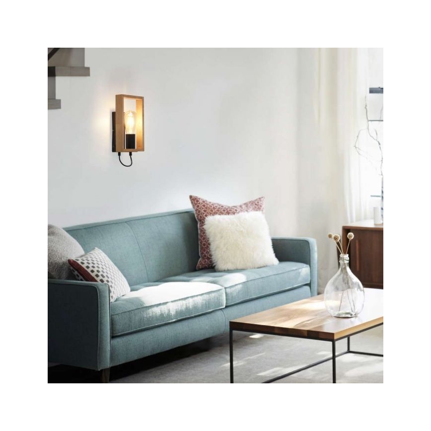 Leuchten Direkt 15654-18 - Seinavalgusti FRANKY 1xE27/60W/230V akaatsia