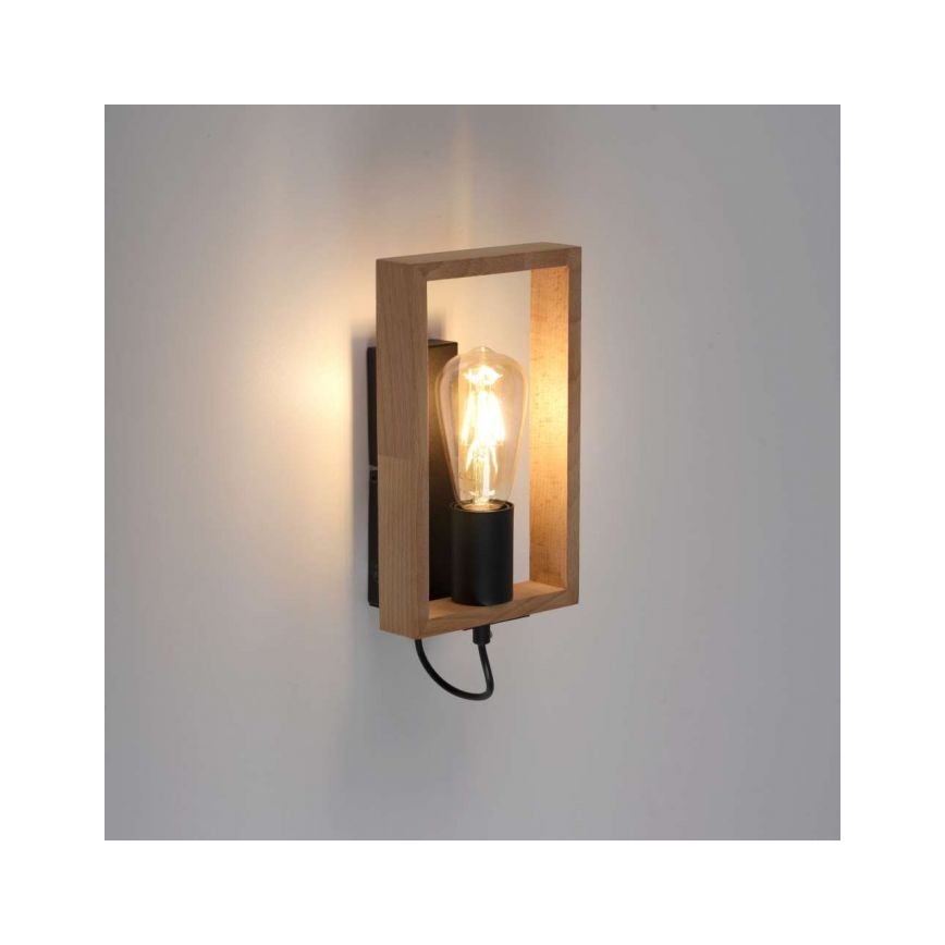 Leuchten Direkt 15654-18 - Seinavalgusti FRANKY 1xE27/60W/230V akaatsia